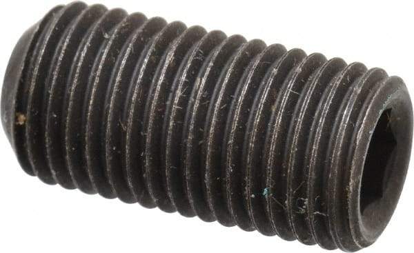Value Collection - 3/8-24 UNF, 3/4" OAL, Cup Point Set Screw - Grade 8 Alloy Steel, 3/16" Key - Industrial Tool & Supply