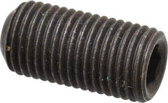 Value Collection - 3/8-24 UNF, 3/4" OAL, Cup Point Set Screw - Grade 8 Alloy Steel, 3/16" Key - Industrial Tool & Supply