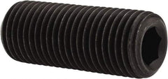 Value Collection - 3/8-24 UNF, 1" OAL, Cup Point Set Screw - Grade 8 Alloy Steel, 3/16" Key - Industrial Tool & Supply