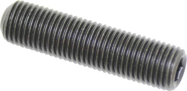 Value Collection - 3/8-24 UNF, 1-1/2" OAL, Cup Point Set Screw - Grade 8 Alloy Steel, 3/16" Key - Industrial Tool & Supply
