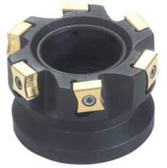 Iscar - 5 Inserts, 2" Cut Diam, 3/4" Arbor Diam, 0.394" Max Depth of Cut, Indexable Square-Shoulder Face Mill - 0/90° Lead Angle, 1.57" High, LN.. 1106... Insert Compatibility, Series F90LN - Industrial Tool & Supply