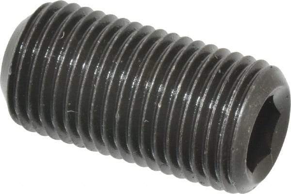 Value Collection - 1/2-20 UNF, 1" OAL, Cup Point Set Screw - Grade 8 Alloy Steel, 1/4" Key - Industrial Tool & Supply