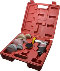 Chicago Pneumatic - 15,000 OPM, 21 CFM Air Consumption, Right Angle Air Orbital Sander - Round Pad, 1/4" Inlet - Industrial Tool & Supply