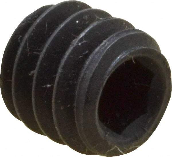 Value Collection - 1/4-20 UNC, 1/4" OAL, Cup Point Set Screw - Grade 8 Alloy Steel, 1/8" Key - Industrial Tool & Supply