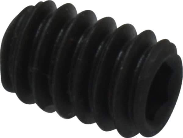 Value Collection - 1/4-20 UNC, 3/8" OAL, Cup Point Set Screw - Grade 8 Alloy Steel, 1/8" Key - Industrial Tool & Supply