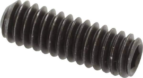 Value Collection - 1/4-20 UNC, 3/4" OAL, Cup Point Set Screw - Grade 8 Alloy Steel, 1/8" Key - Industrial Tool & Supply