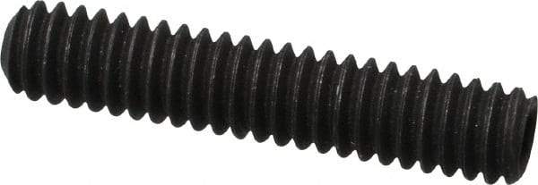 Value Collection - 1/4-20 UNC, 1-1/4" OAL, Cup Point Set Screw - Grade 8 Alloy Steel, 1/8" Key - Industrial Tool & Supply