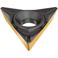 Iscar - TPGT2-0 SP Grade IC907 Carbide Turning Insert - TiAlN/TiN Finish, 60° Triangle, 1/4" Inscr Circle, 3/32" Thick, 0.0079" Corner Radius - Industrial Tool & Supply