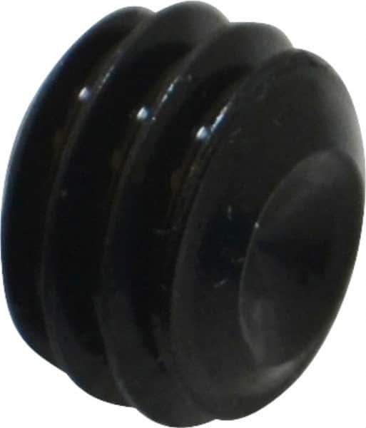 Value Collection - 3/8-16 UNC, 1/4" OAL, Cup Point Set Screw - Grade 8 Alloy Steel, 3/16" Key - Industrial Tool & Supply