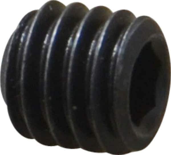 Value Collection - 3/8-16 UNC, 3/8" OAL, Cup Point Set Screw - Grade 8 Alloy Steel, 3/16" Key - Industrial Tool & Supply