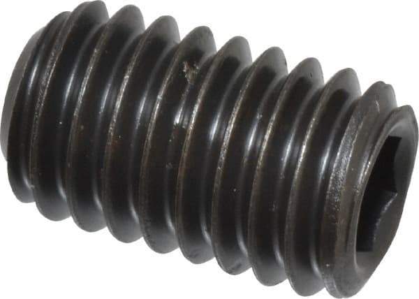 Value Collection - 3/8-16 UNC, 5/8" OAL, Cup Point Set Screw - Grade 8 Alloy Steel, 3/16" Key - Industrial Tool & Supply