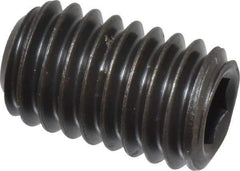 Value Collection - 3/8-16 UNC, 5/8" OAL, Cup Point Set Screw - Grade 8 Alloy Steel, 3/16" Key - Industrial Tool & Supply