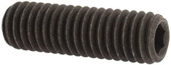 Value Collection - 3/8-16 UNC, 1-1/4" OAL, Cup Point Set Screw - Grade 8 Alloy Steel, 3/16" Key - Industrial Tool & Supply