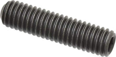 Value Collection - 3/8-16 UNC, 1-1/2" OAL, Cup Point Set Screw - Grade 8 Alloy Steel, 3/16" Key - Industrial Tool & Supply