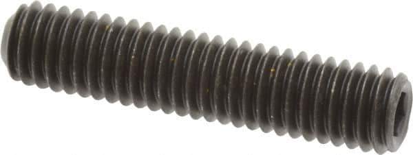 Value Collection - 3/8-16 UNC, 1-3/4" OAL, Cup Point Set Screw - Grade 8 Alloy Steel, 3/16" Key - Industrial Tool & Supply