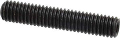 Value Collection - 3/8-16 UNC, 2" OAL, Cup Point Set Screw - Grade 8 Alloy Steel, 3/16" Key - Industrial Tool & Supply