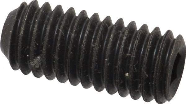 Value Collection - 7/16-14 UNC, 1" OAL, Cup Point Set Screw - Grade 8 Alloy Steel, 7/32" Key - Industrial Tool & Supply
