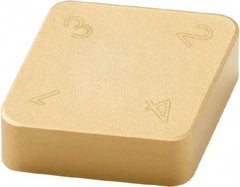 Seco - CNMN433 Grade CBN300P PCBN Turning Insert - TiAlN/TiN Finish, 80° Diamond, 1/2" Inscr Circle, 3/16" Thick, 3/64" Corner Radius - Industrial Tool & Supply