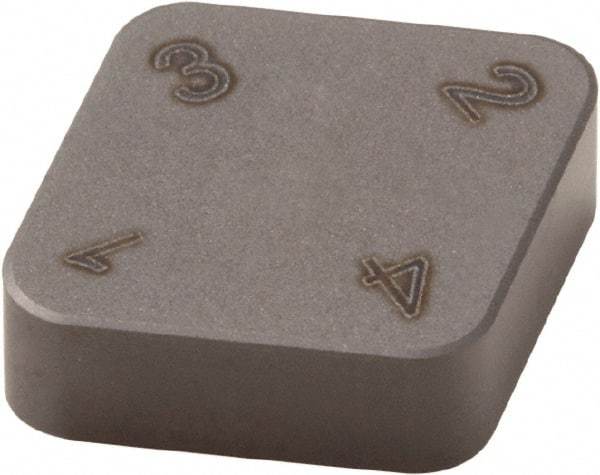 Seco - CNMN322 S Grade CBN600 PCBN Turning Insert - 80° Diamond, 3/8" Inscr Circle, 1/8" Thick, 1/32" Corner Radius - Industrial Tool & Supply