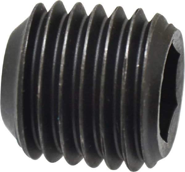 Value Collection - 1-8 UNC, 1" OAL, Cup Point Set Screw - Grade 8 Alloy Steel, 9/16" Key - Industrial Tool & Supply