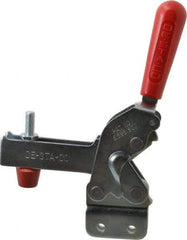 De-Sta-Co - 1,400 Lb Holding Capacity, Vertical Handle, Manual Hold Down Toggle Clamp - 66° Handle Movement, 78° Bar Opening, U-Bar, Straight Base, Electro-Plated Zinc, Carbon Steel - Industrial Tool & Supply