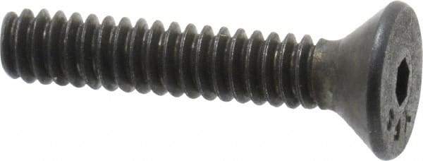 Value Collection - #4-40 UNC Hex Socket Drive, 82° Flat Screw - Alloy Steel, Black Oxide Finish, Fully Threaded, 5/8" OAL - Industrial Tool & Supply