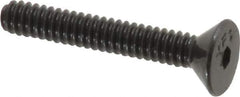 Value Collection - #4-40 UNC Hex Socket Drive, 82° Flat Screw - Alloy Steel, Black Oxide Finish, Fully Threaded, 3/4" OAL - Industrial Tool & Supply