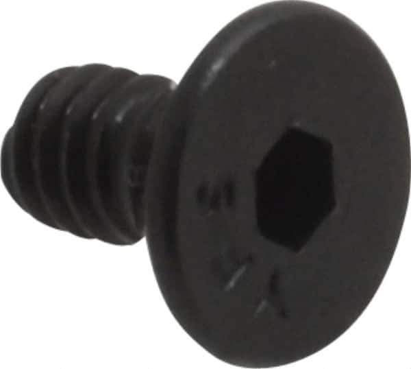 Value Collection - #5-40 UNC Hex Socket Drive, 82° Flat Screw - Alloy Steel, Black Oxide Finish, Fully Threaded, 1/4" OAL - Industrial Tool & Supply
