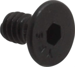 Value Collection - #5-40 UNC Hex Socket Drive, 82° Flat Screw - Alloy Steel, Black Oxide Finish, Fully Threaded, 1/4" OAL - Industrial Tool & Supply