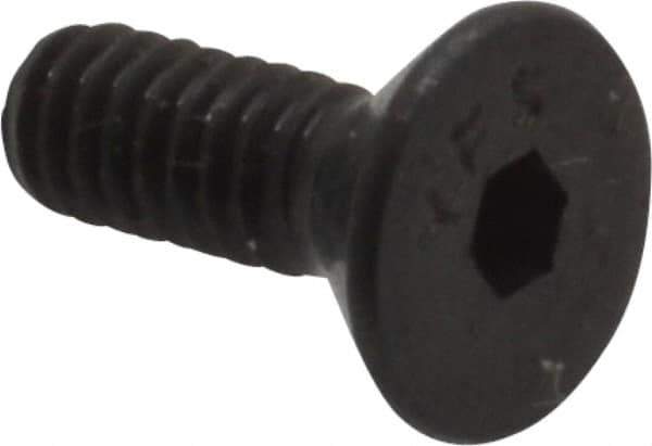 Value Collection - #5-40 UNC Hex Socket Drive, 82° Flat Screw - Alloy Steel, Black Oxide Finish, Fully Threaded, 3/8" OAL - Industrial Tool & Supply