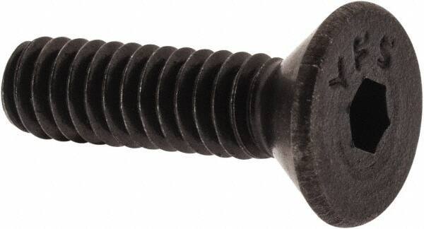 Value Collection - #5-40 UNC Hex Socket Drive, 82° Flat Screw - Alloy Steel, Black Oxide Finish, Fully Threaded, 1/2" OAL - Industrial Tool & Supply