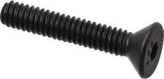 Value Collection - #5-40 UNC Hex Socket Drive, 82° Flat Screw - Alloy Steel, Black Oxide Finish, Fully Threaded, 3/4" OAL - Industrial Tool & Supply