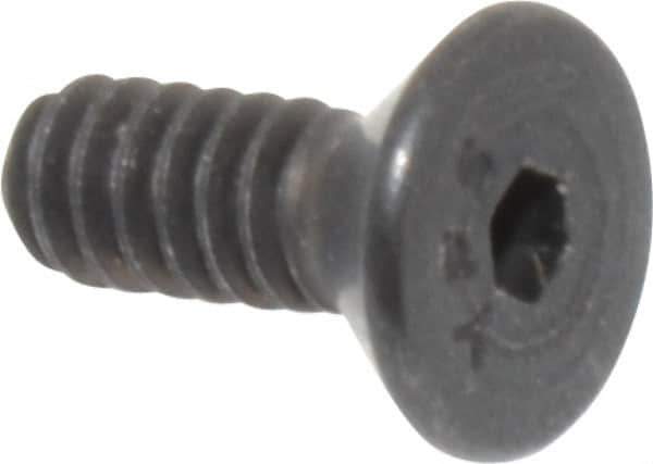 Value Collection - #6-32 UNC Hex Socket Drive, 82° Flat Screw - Alloy Steel, Black Oxide Finish, Fully Threaded, 3/8" OAL - Industrial Tool & Supply