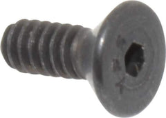Value Collection - #6-32 UNC Hex Socket Drive, 82° Flat Screw - Alloy Steel, Black Oxide Finish, Fully Threaded, 3/8" OAL - Industrial Tool & Supply