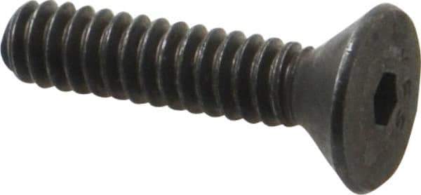 Value Collection - #6-32 UNC Hex Socket Drive, 82° Flat Screw - Alloy Steel, Black Oxide Finish, Fully Threaded, 5/8" OAL - Industrial Tool & Supply