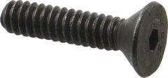 Value Collection - #6-32 UNC Hex Socket Drive, 82° Flat Screw - Alloy Steel, Black Oxide Finish, Fully Threaded, 5/8" OAL - Industrial Tool & Supply