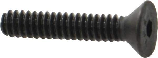 Value Collection - #6-32 UNC Hex Socket Drive, 82° Flat Screw - Alloy Steel, Black Oxide Finish, Fully Threaded, 3/4" OAL - Industrial Tool & Supply