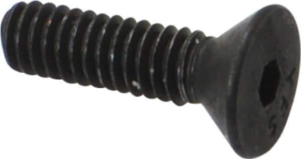 Value Collection - #8-32 UNC Hex Socket Drive, 82° Flat Screw - Alloy Steel, Black Oxide Finish, Fully Threaded, 5/8" OAL - Industrial Tool & Supply