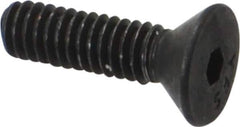 Value Collection - #8-32 UNC Hex Socket Drive, 82° Flat Screw - Alloy Steel, Black Oxide Finish, Fully Threaded, 5/8" OAL - Industrial Tool & Supply