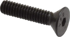 Value Collection - #8-32 UNC Hex Socket Drive, 82° Flat Screw - Alloy Steel, Black Oxide Finish, Fully Threaded, 3/4" OAL - Industrial Tool & Supply