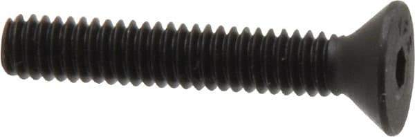Value Collection - #8-32 UNC Hex Socket Drive, 82° Flat Screw - Alloy Steel, Black Oxide Finish, Fully Threaded, 1" OAL - Industrial Tool & Supply