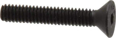 Value Collection - #8-32 UNC Hex Socket Drive, 82° Flat Screw - Alloy Steel, Black Oxide Finish, Fully Threaded, 1" OAL - Industrial Tool & Supply