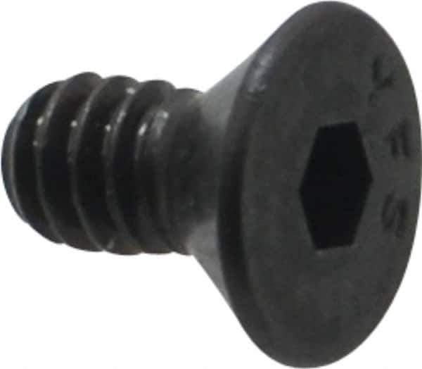 Value Collection - #10-24 UNC Hex Socket Drive, 82° Flat Screw - Alloy Steel, Black Oxide Finish, Fully Threaded, 3/8" OAL - Industrial Tool & Supply