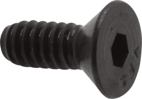 Value Collection - #10-24 UNC Hex Socket Drive, 82° Flat Screw - Alloy Steel, Black Oxide Finish, Fully Threaded, 1/2" OAL - Industrial Tool & Supply