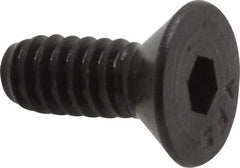 Value Collection - #10-24 UNC Hex Socket Drive, 82° Flat Screw - Alloy Steel, Black Oxide Finish, Fully Threaded, 1/2" OAL - Industrial Tool & Supply