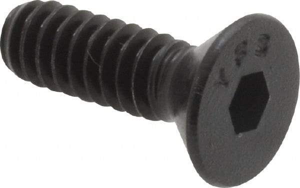 Value Collection - #10-24 UNC Hex Socket Drive, 82° Flat Screw - Alloy Steel, Black Oxide Finish, Fully Threaded, 5/8" OAL - Industrial Tool & Supply