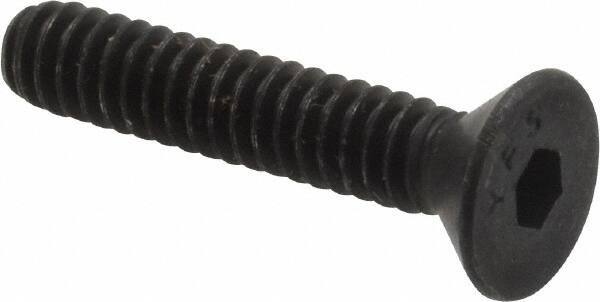 Value Collection - #10-24 UNC Hex Socket Drive, 82° Flat Screw - Alloy Steel, Black Oxide Finish, Fully Threaded, 1" OAL - Industrial Tool & Supply