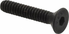 Value Collection - #10-24 UNC Hex Socket Drive, 82° Flat Screw - Alloy Steel, Black Oxide Finish, Fully Threaded, 1" OAL - Industrial Tool & Supply