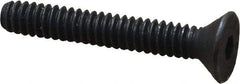 Value Collection - #10-24 UNC Hex Socket Drive, 82° Flat Screw - Alloy Steel, Black Oxide Finish, Fully Threaded, 1-1/4" OAL - Industrial Tool & Supply
