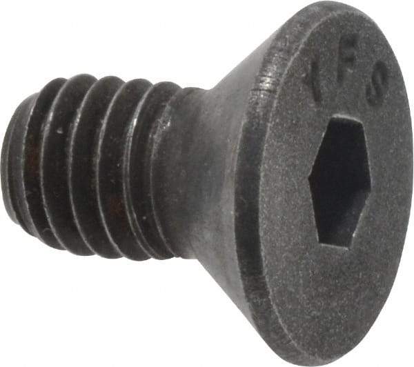 Value Collection - #10-32 UNF Hex Socket Drive, 82° Flat Screw - Alloy Steel, Black Oxide Finish, Fully Threaded, 3/8" OAL - Industrial Tool & Supply
